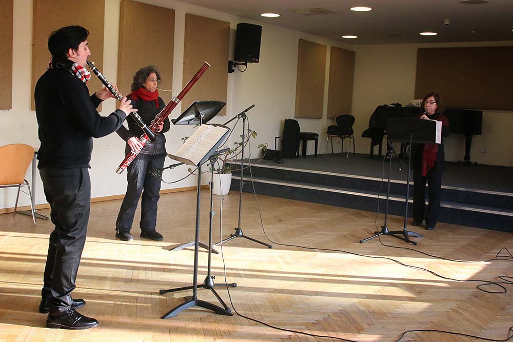 Lehrer-Trio mit Klarinette, Fagott und Oboe