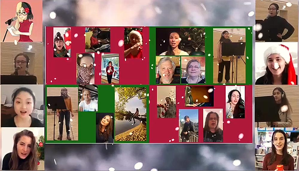 Weihnachtsgruß online der Gesangsklasse Lacasa - Screenshot